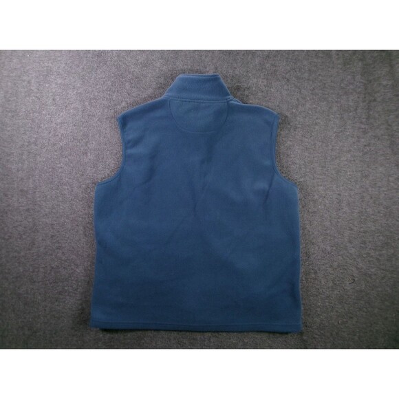 Forester Fleece Vest Mens L Blue Full Zip Embroidered BellSimons TriangleTube - Picture 8 of 9